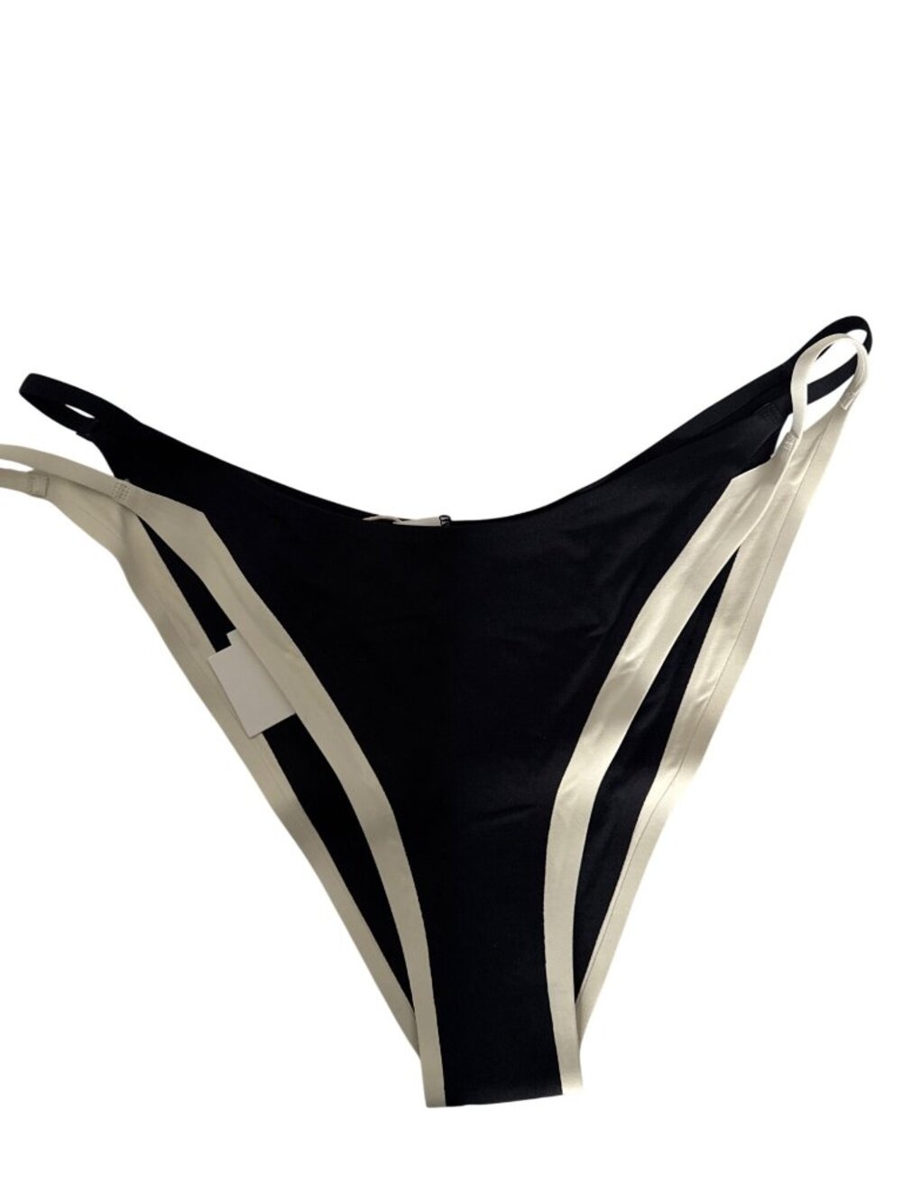 NWT L'Space Billie Bikini Bottom Bitsy Black Cream Womens Size Large - Picture 5 of 8